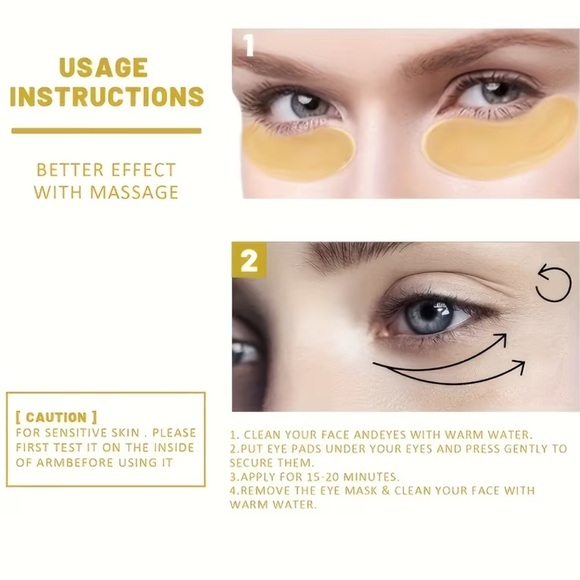 60pcs of Unisex Adult Golden Eye Moisturizing Patches NEW in box - Picture 5 of 8